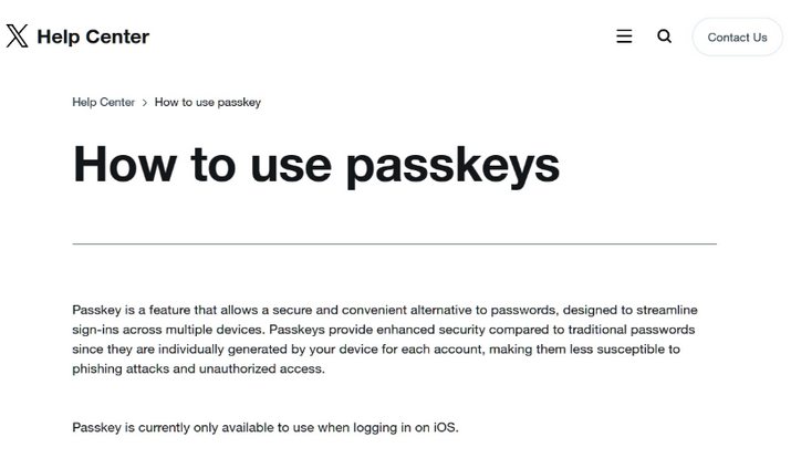 东郊镇苹果维修店铺分享iOS用户如何通过通行密钥(Passkey)登录 