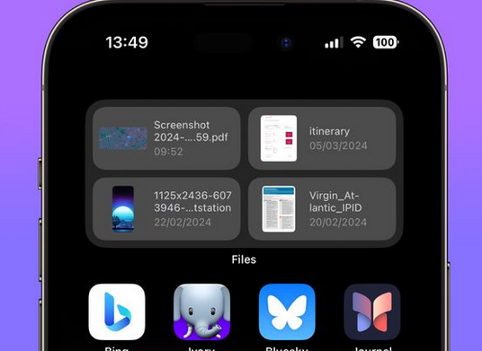 东郊镇苹果屏幕维修分享iPhone主屏幕快速访问最近的文件 